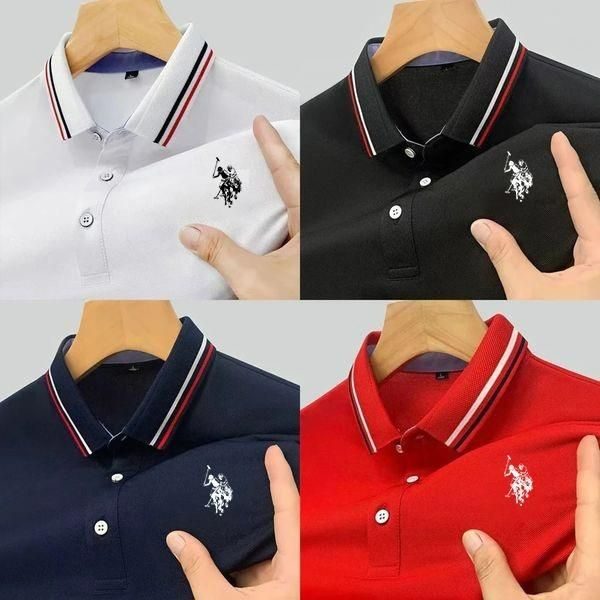 Men’s Solid Polo T-Shirt (Pack of 4)