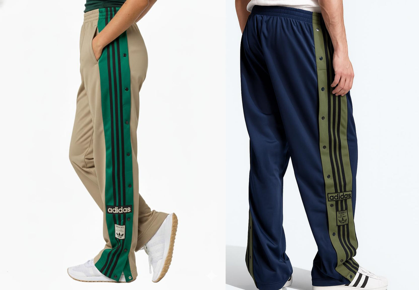 Casual Track Pant – Unisex Snap-Button Joggers with Classic Stripes - BUY 1 GET 1 FREE